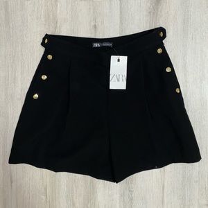 ZARA Pleaated High Waisted Shorts
